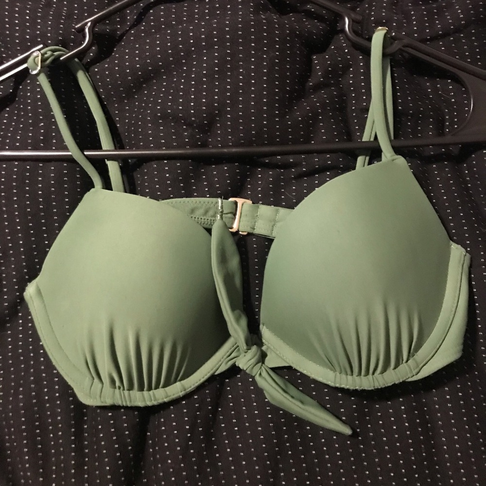 Hollister bathing suit top, green has a fake tie